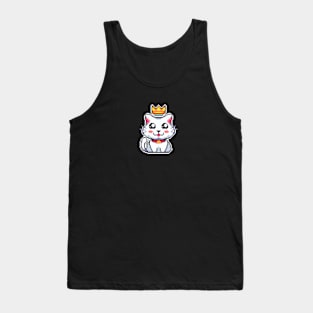 Cute Little White Cat Tank Top